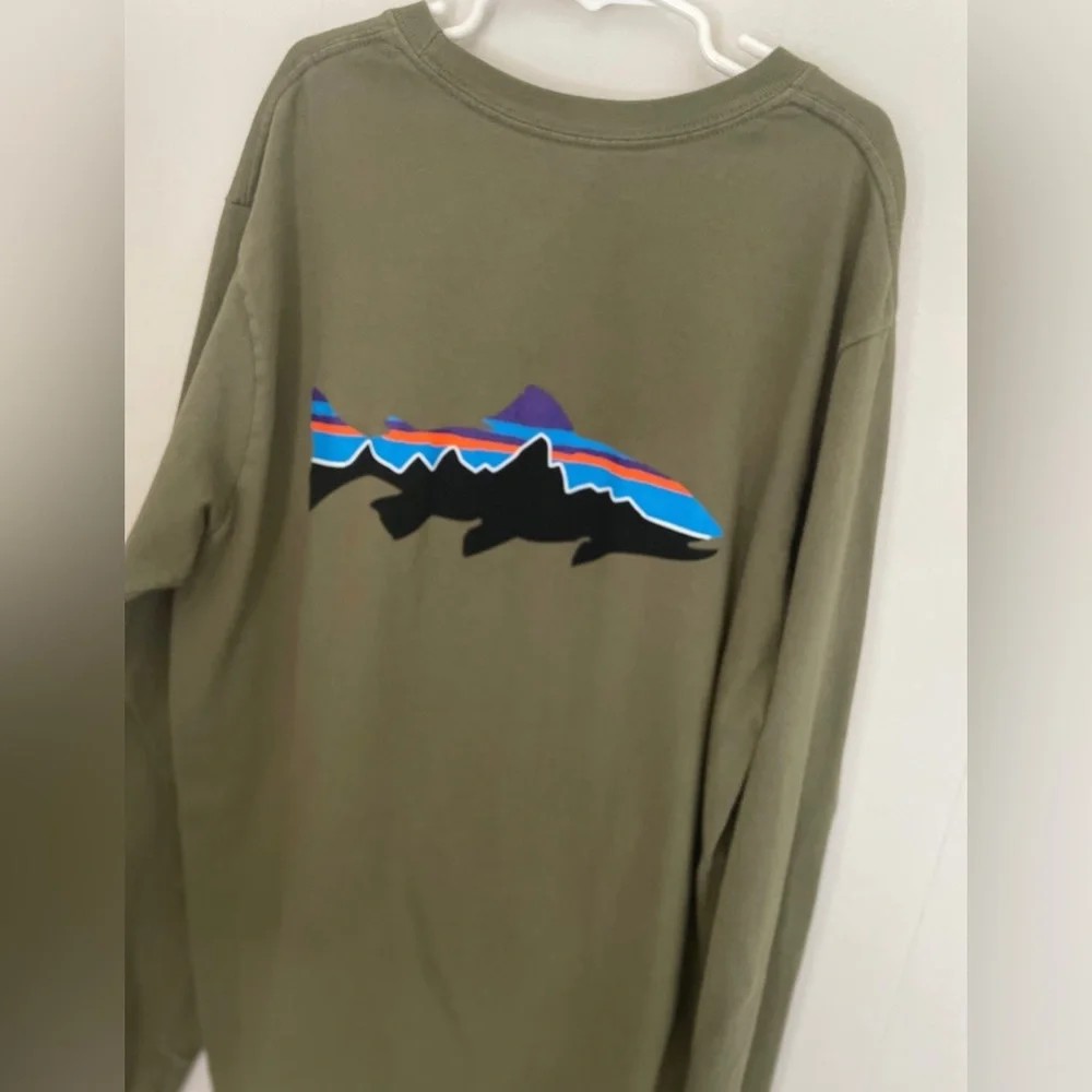 PATAGONIA Women’s Long Sleeve Logo Responsibili-TEE | Green | XS - Picture 1 of 4